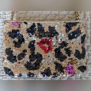 Kate Spade Leopard Print Sequin Shoulder Bag (Rare!)